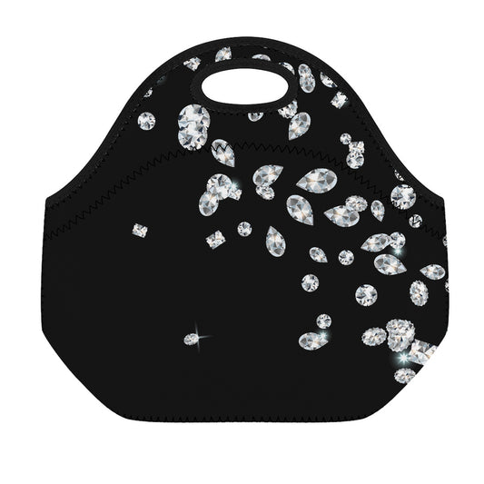 Diamond Gems Print Neoprene Lunch Bag