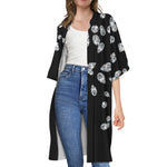 Diamond Gems Print Open Front Beach Cover Up