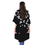 Diamond Gems Print Open Front Beach Cover Up