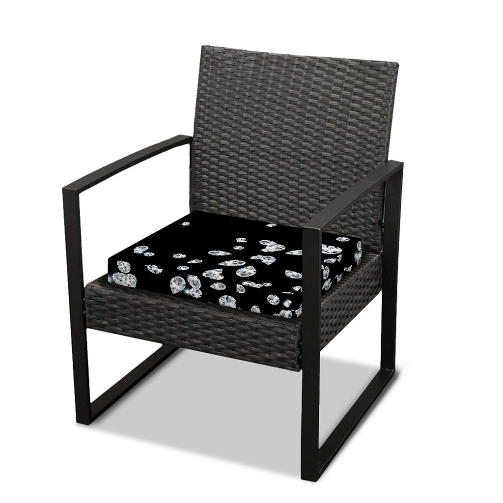 Diamond Gems Print Outdoor Seat Cushion Cover
