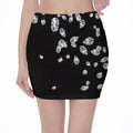 Diamond Gems Print Pencil Mini Skirt