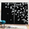 Diamond Gems Print Pencil Pleat Curtains
