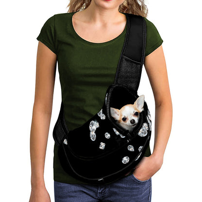 Diamond Gems Print Pet Sling Carrier