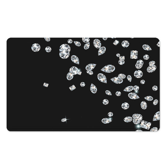 Diamond Gems Print Polyester Doormat