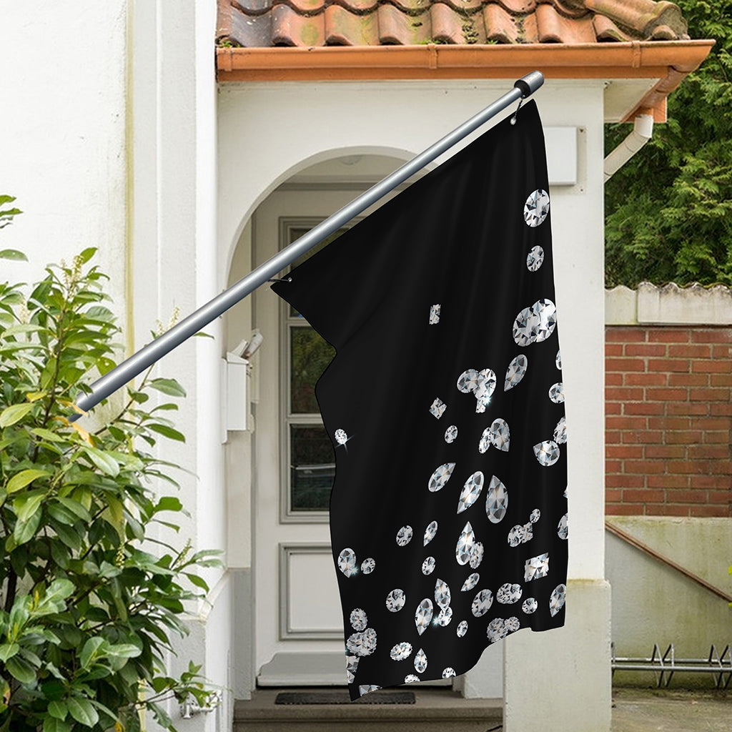 Diamond Gems Print Polyester Flag