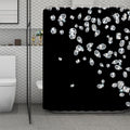 Diamond Gems Print Polyester Shower Curtain