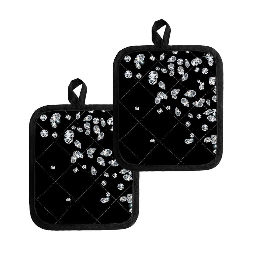 Diamond Gems Print Pot Holders