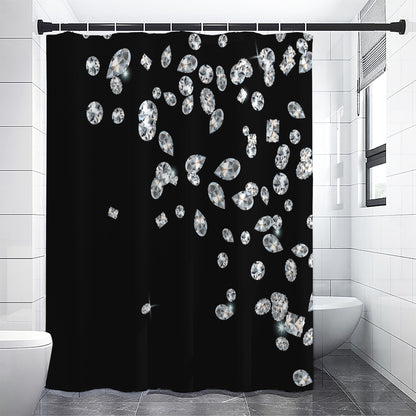 Diamond Gems Print Premium Shower Curtain