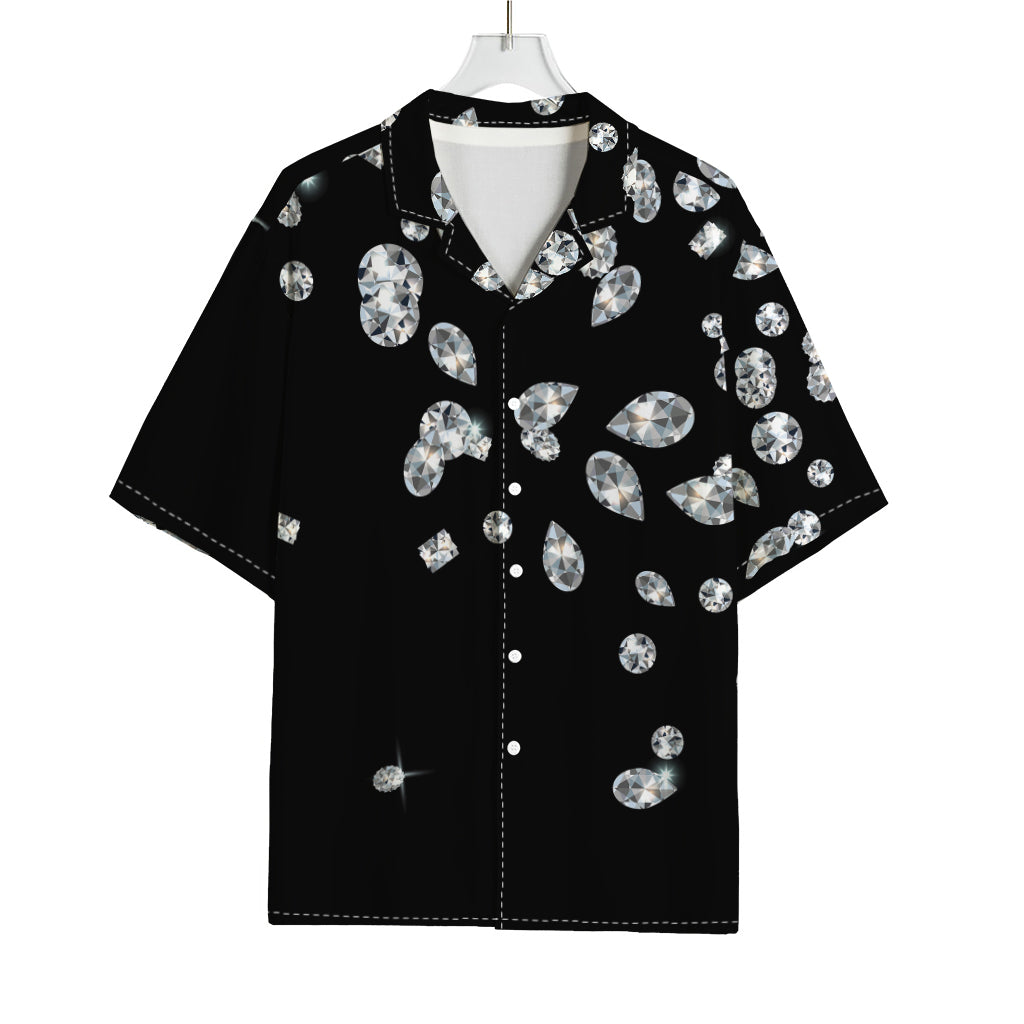 Diamond Gems Print Rayon Hawaiian Shirt