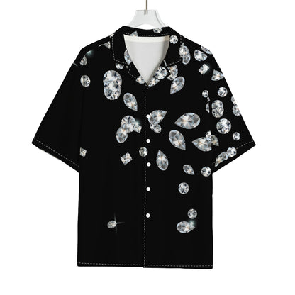 Diamond Gems Print Rayon Hawaiian Shirt