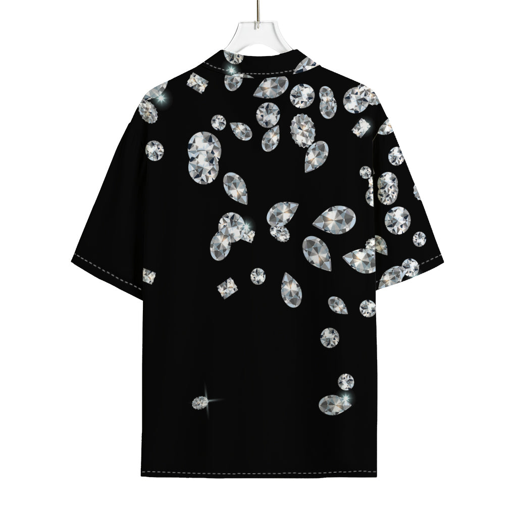 Diamond Gems Print Rayon Hawaiian Shirt