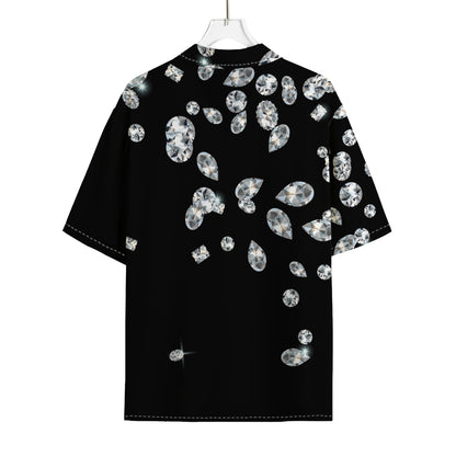 Diamond Gems Print Rayon Hawaiian Shirt