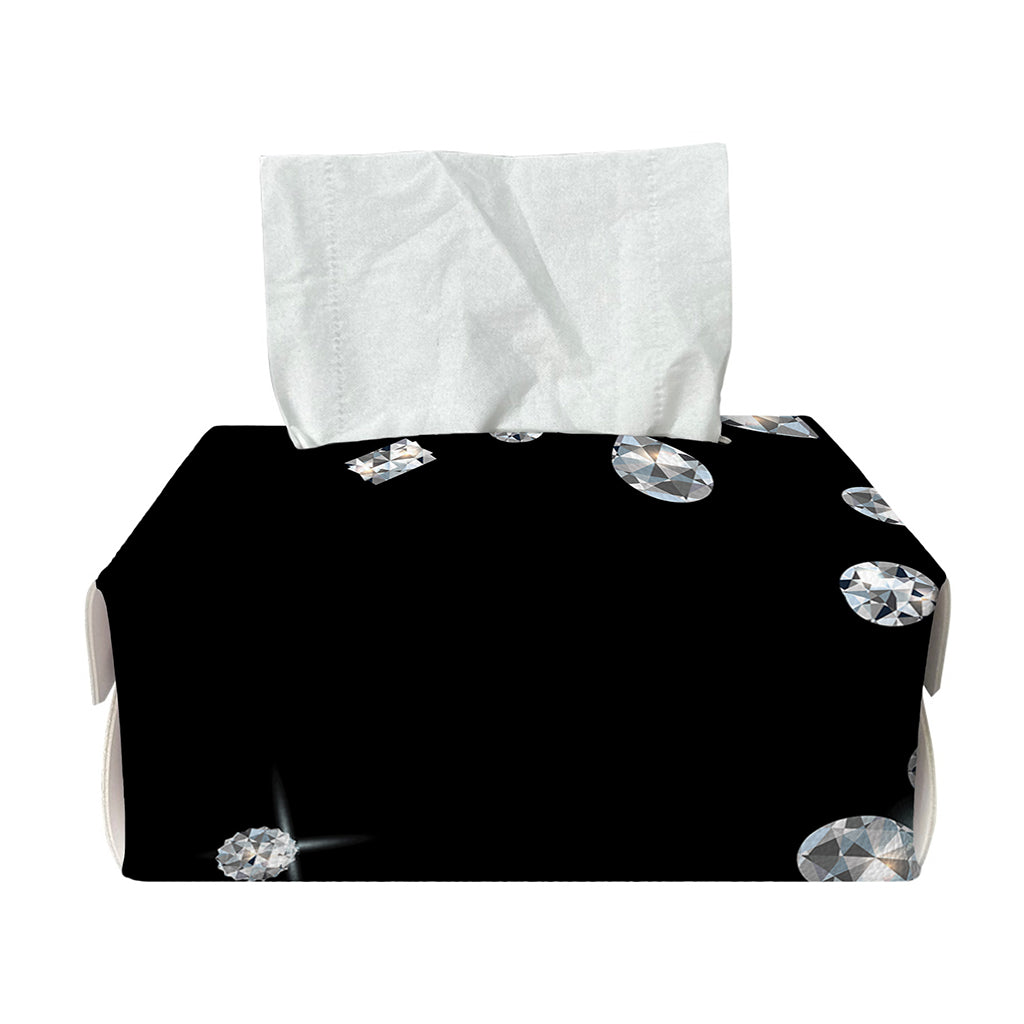 Diamond Gems Print Rectangle Tissue Box Cover