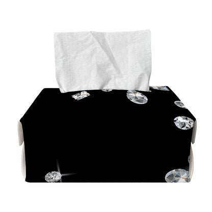 Diamond Gems Print Rectangle Tissue Box Cover