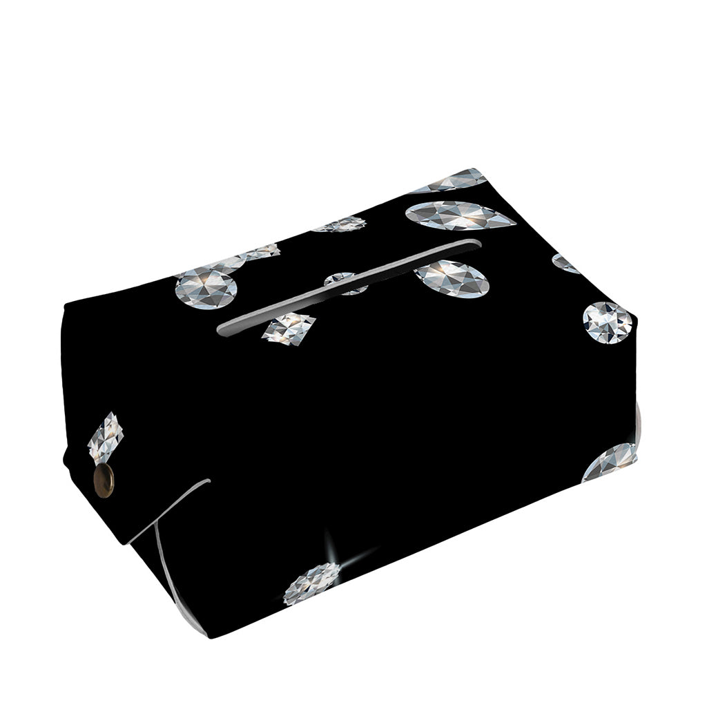 Diamond Gems Print Rectangle Tissue Box Cover