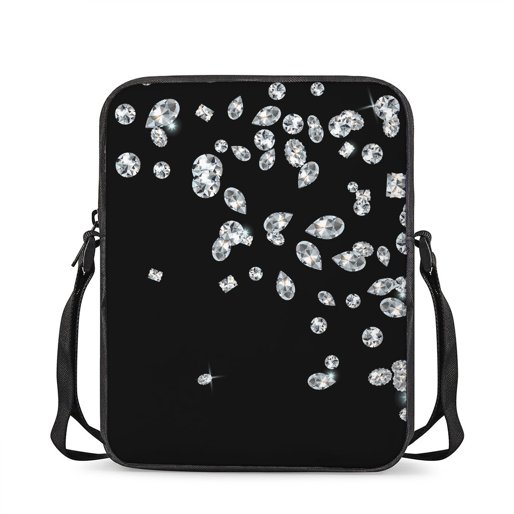 Diamond Gems Print Rectangular Crossbody Bag
