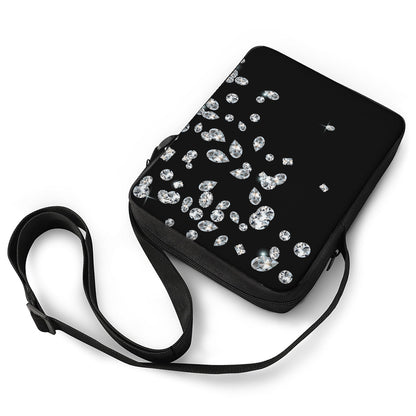 Diamond Gems Print Rectangular Crossbody Bag