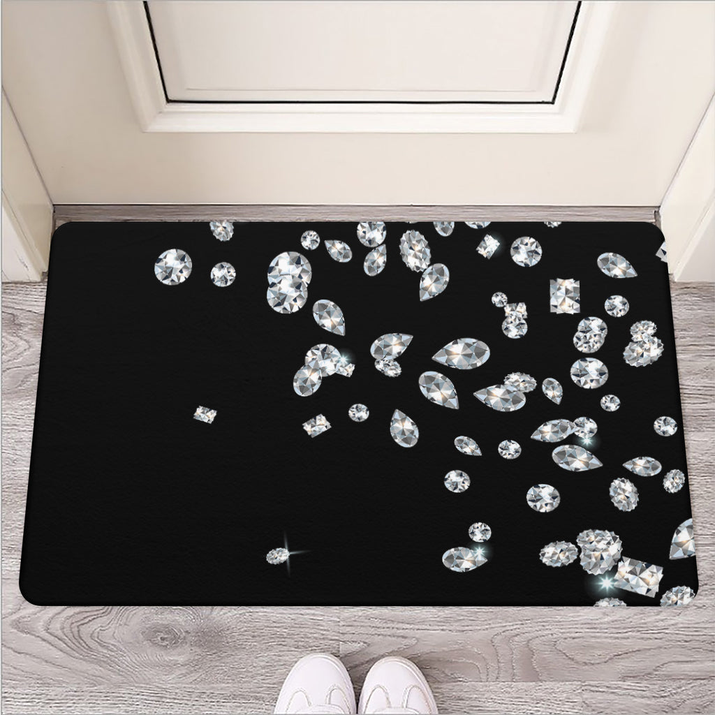 Diamond Gems Print Rubber Doormat
