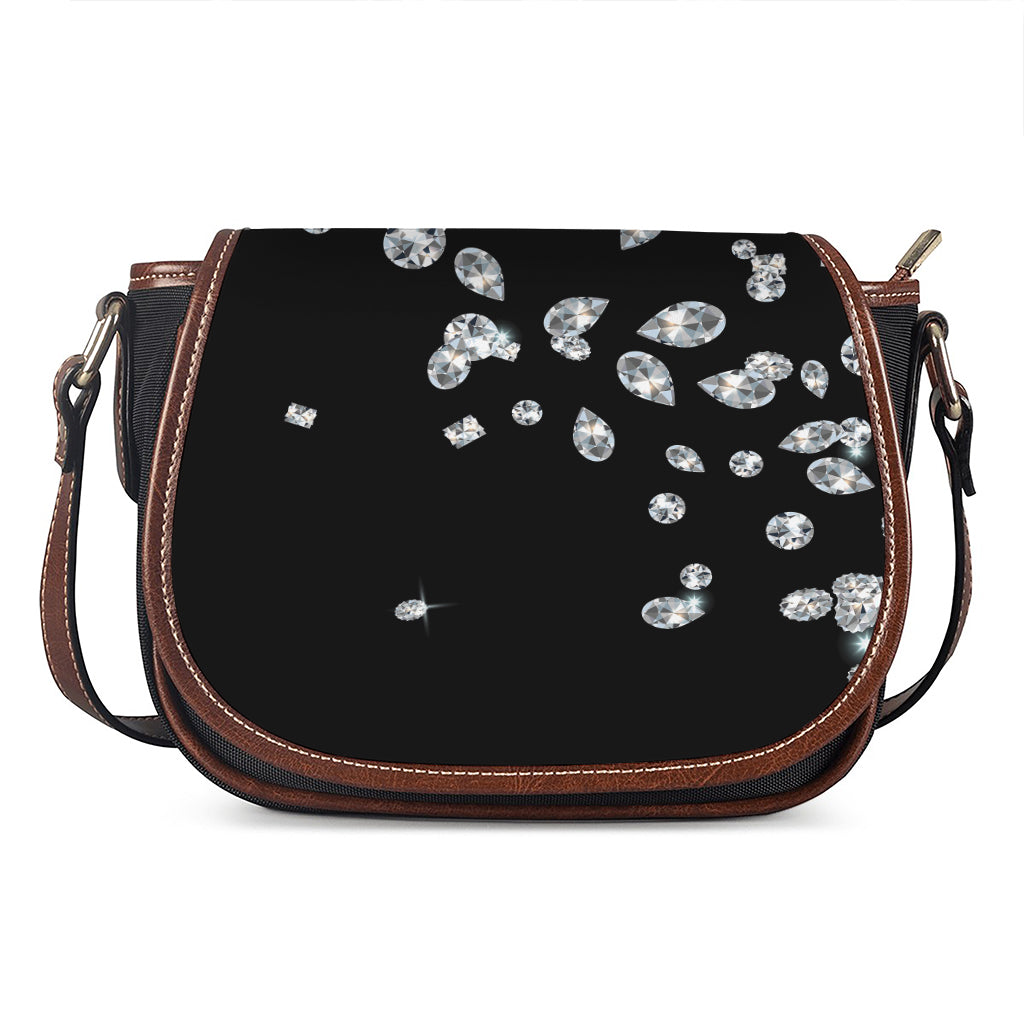 Diamond Gems Print Saddle Bag