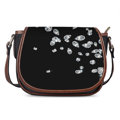 Diamond Gems Print Saddle Bag
