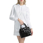 Diamond Gems Print Shoulder Handbag