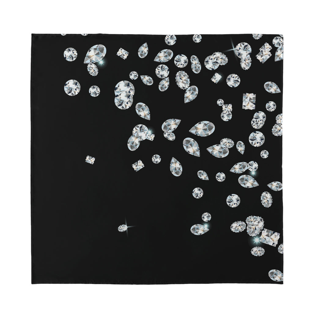Diamond Gems Print Silk Bandana