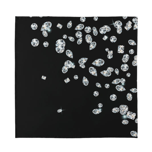Diamond Gems Print Silk Bandana