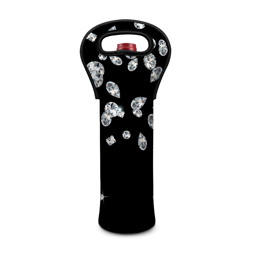 Diamond Gems Print Single Neoprene Wine Tote