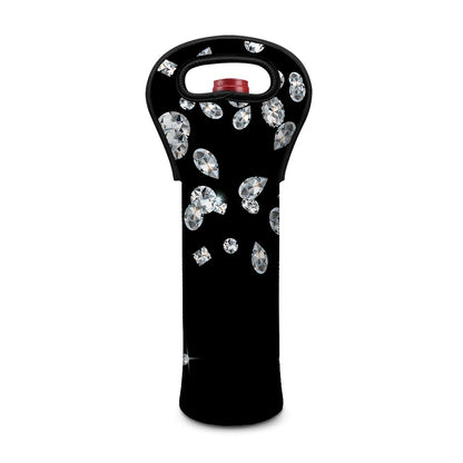 Diamond Gems Print Single Neoprene Wine Tote