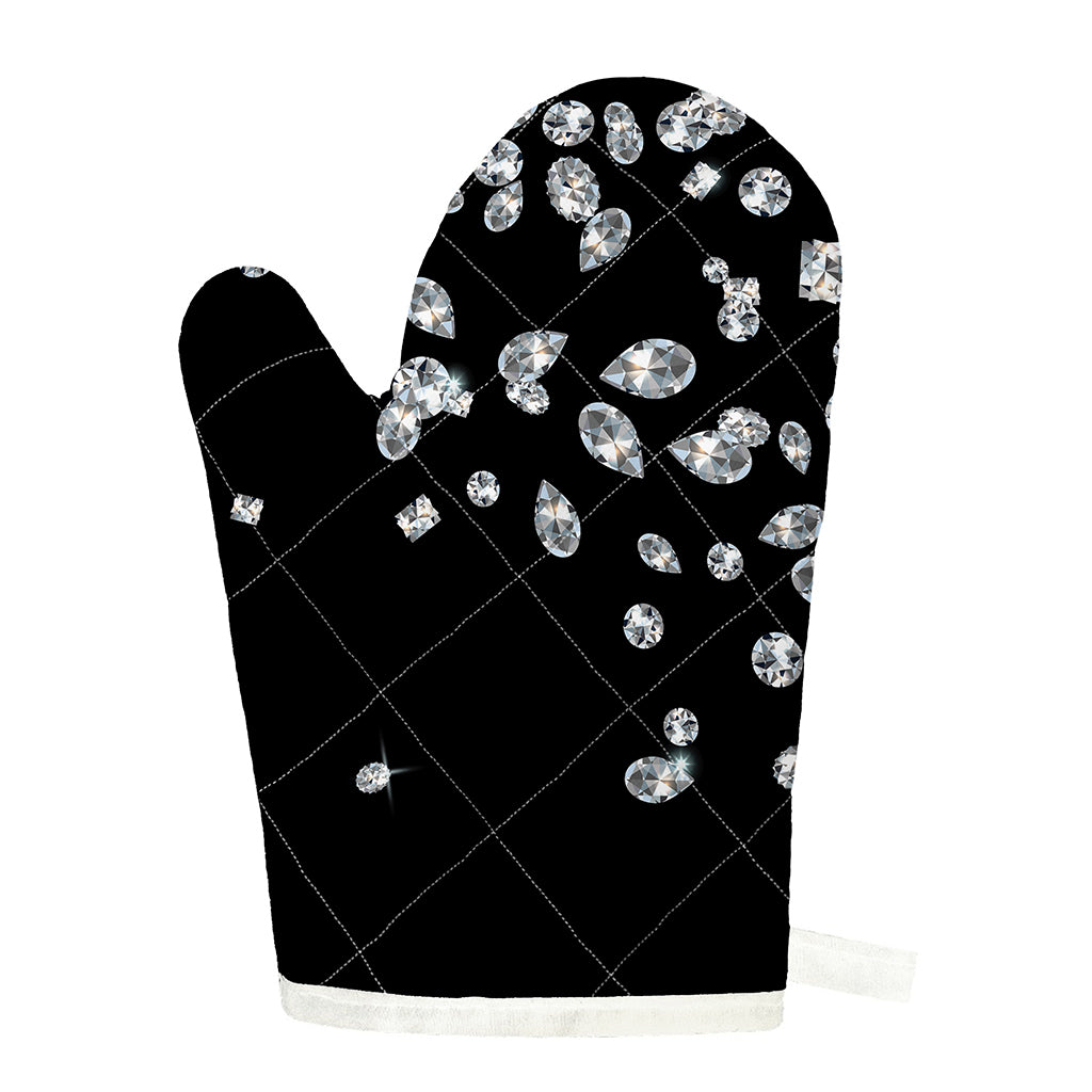 Diamond Gems Print Single Oven Mitt