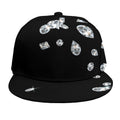 Diamond Gems Print Snapback Cap