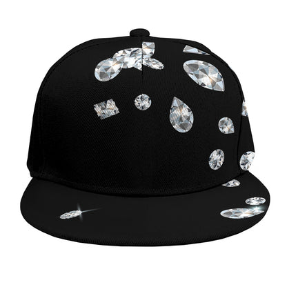 Diamond Gems Print Snapback Cap