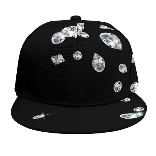 Diamond Gems Print Snapback Cap