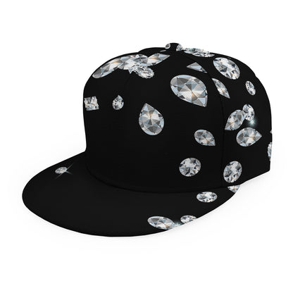 Diamond Gems Print Snapback Cap