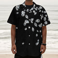 Diamond Gems Print Textured Short Sleeve Shirt