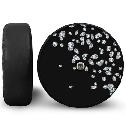 Diamond Gems Print Tire Cover With Camera Hole