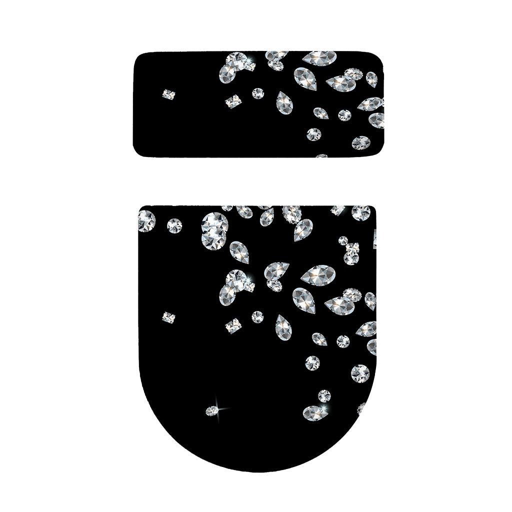Diamond Gems Print Toilet Lid And Tank Cover Set
