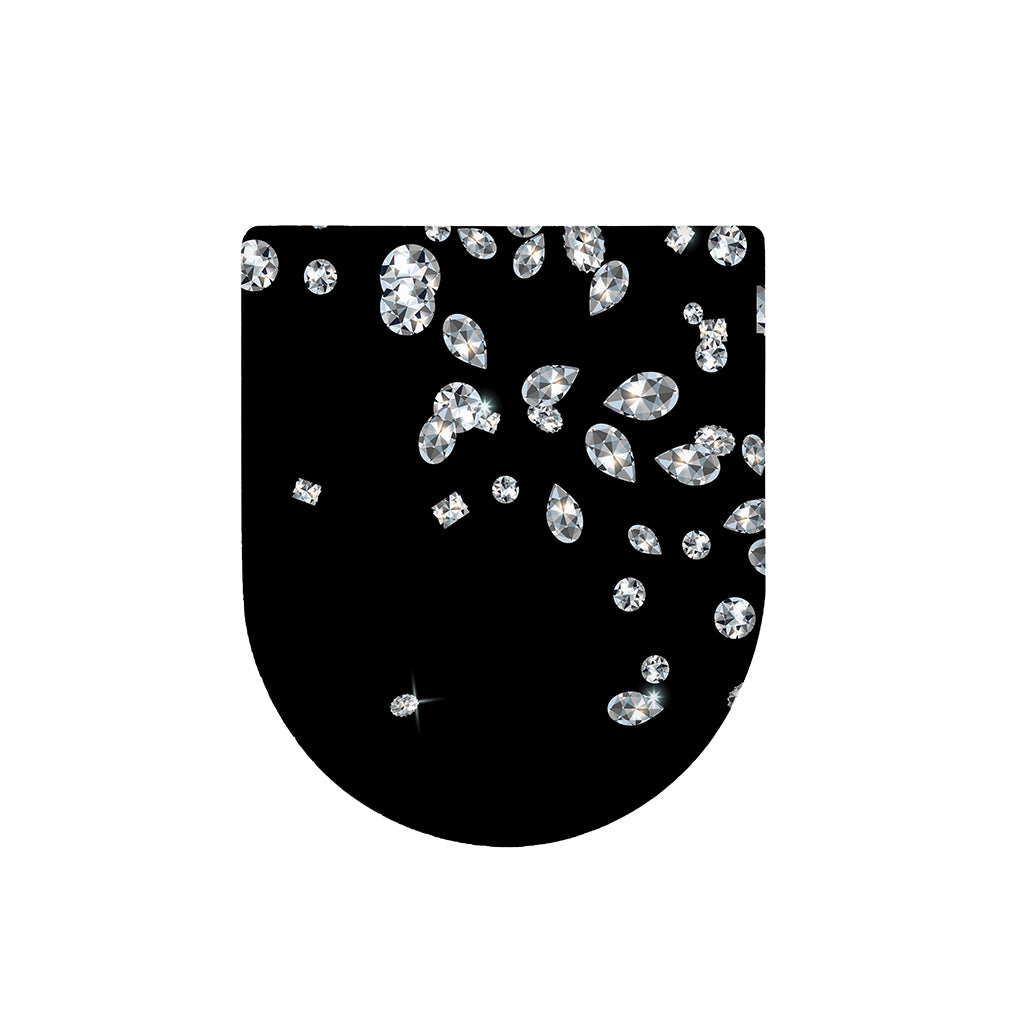 Diamond Gems Print Toilet Lid Cover