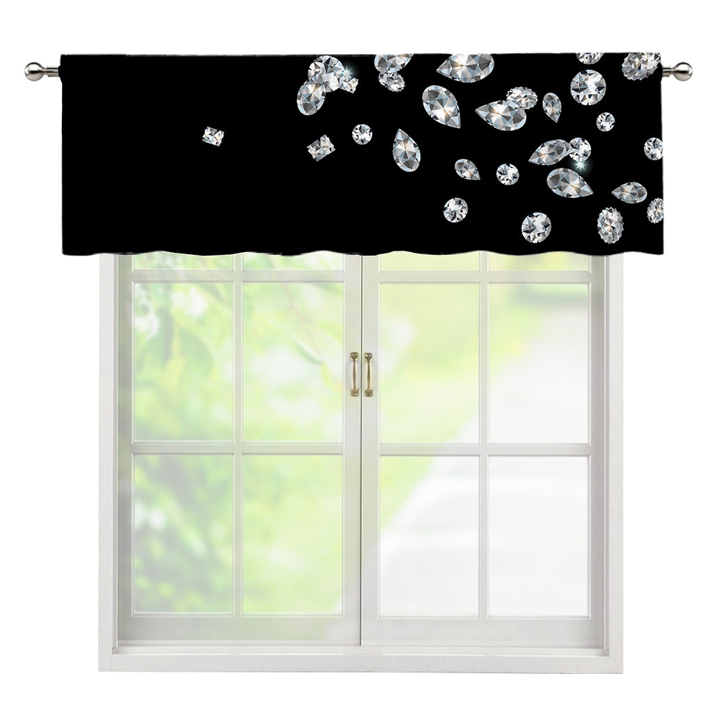 Diamond Gems Print Window Valance