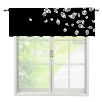 Diamond Gems Print Window Valance