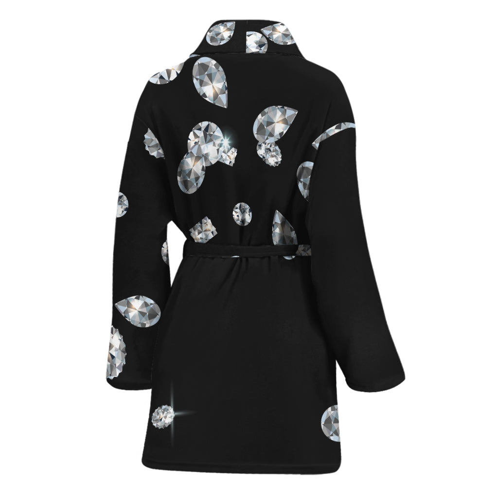 Diamond Gems Print Women's Bathrobe