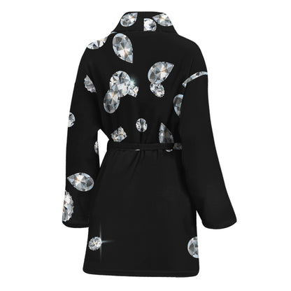 Diamond Gems Print Women's Bathrobe
