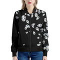 Diamond Gems Print Women's Bomber Jacket