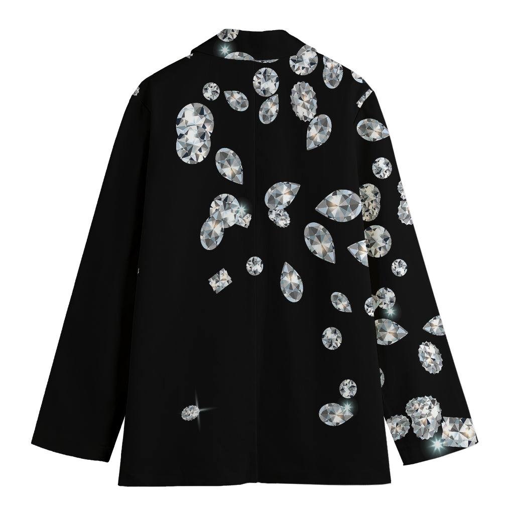Diamond Gems Print Women's Cotton Blazer