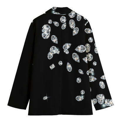 Diamond Gems Print Women's Cotton Blazer