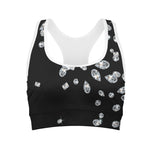 Diamond Gems Print Women's Sports Bra