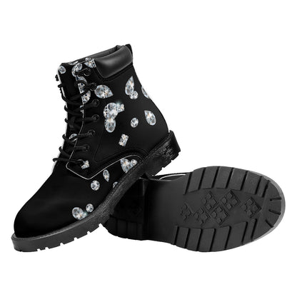 Diamond Gems Print Work Boots
