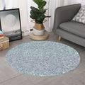 Diamond (NOT Real) Glitter Print Round Rug