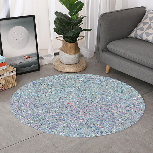 Diamond Glitter Artwork Print (NOT Real Glitter) Round Rug