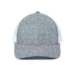 Diamond Glitter Artwork Print (NOT Real Glitter) White Mesh Trucker Cap